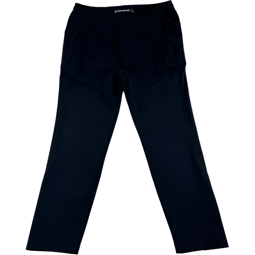 Western Rise Blue‎ Polyester Chino Pants w/ Zippered Pockets Mens Size Large